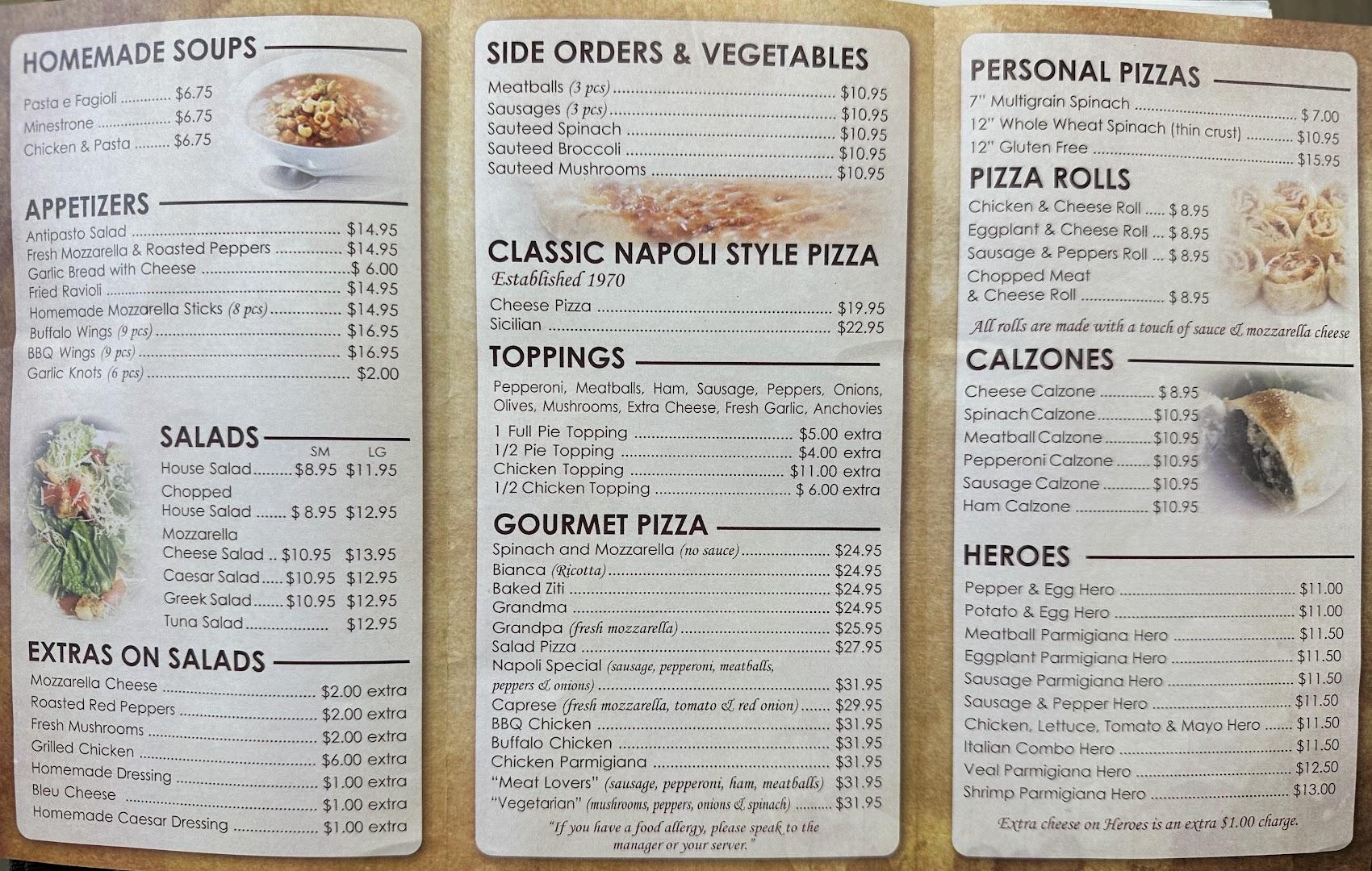 Napoli Pizza & Restaurant Menu image 2